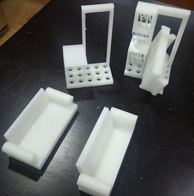 3D printed scale model of couch